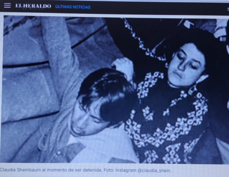 Claudia Sheinbaum detenida en 1968